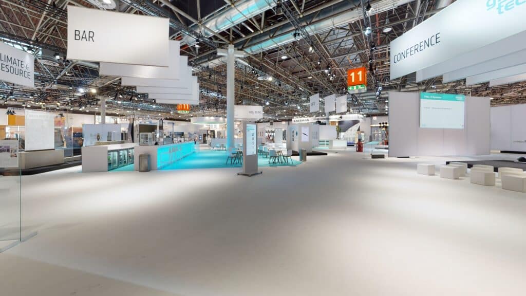 btl next | Glasstec | Kompetenz 360-Grad-Scan Messestand