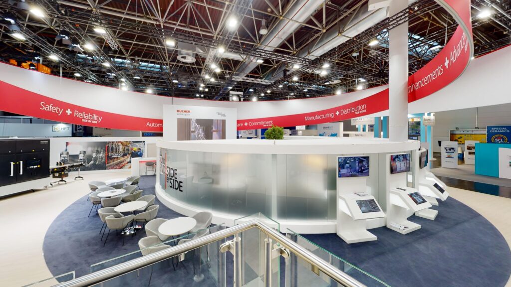 btl next | Glasstec | Kompetenz 360-Grad-Scan Messestand