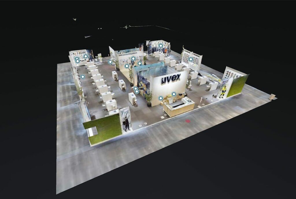 btl next | UVEX | Kompetenz 360-Grad-Scan Messestand