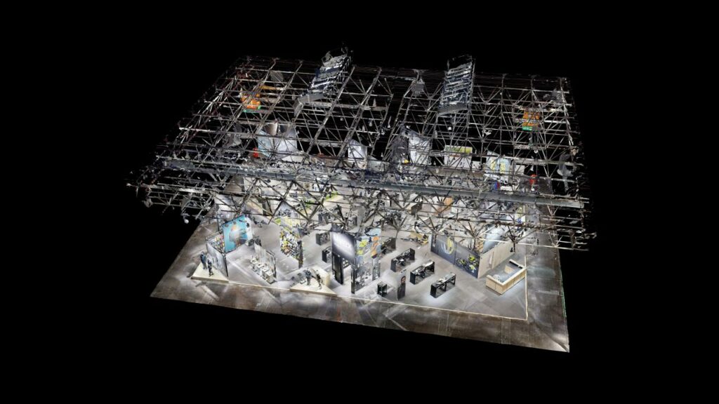 btl next | UVEX A+A | Kompetenz 360-Grad-Scan Messestand